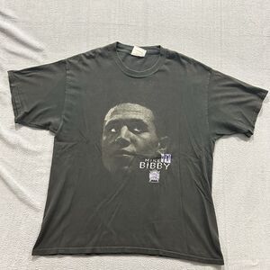 Vintage Mike Bibby Shirt Mens XL Black CSA Sacramento Kings NBA Big Face Rare